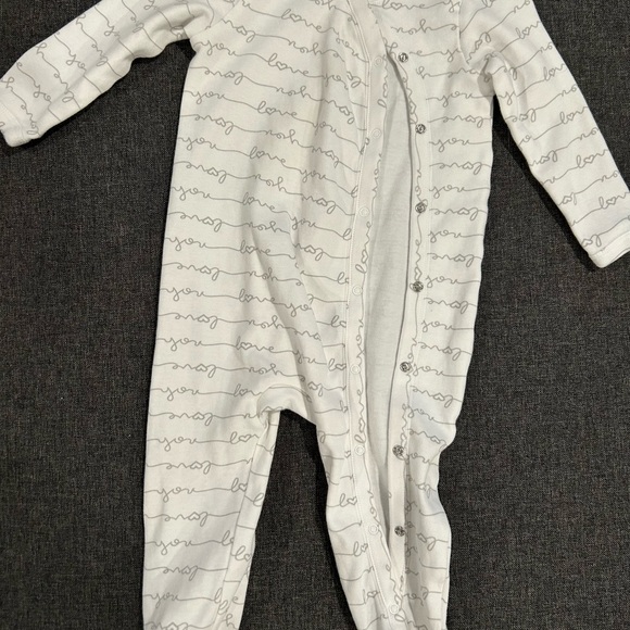Nordstrom White Baby One Piece with Love Print - Picture 1 of 3